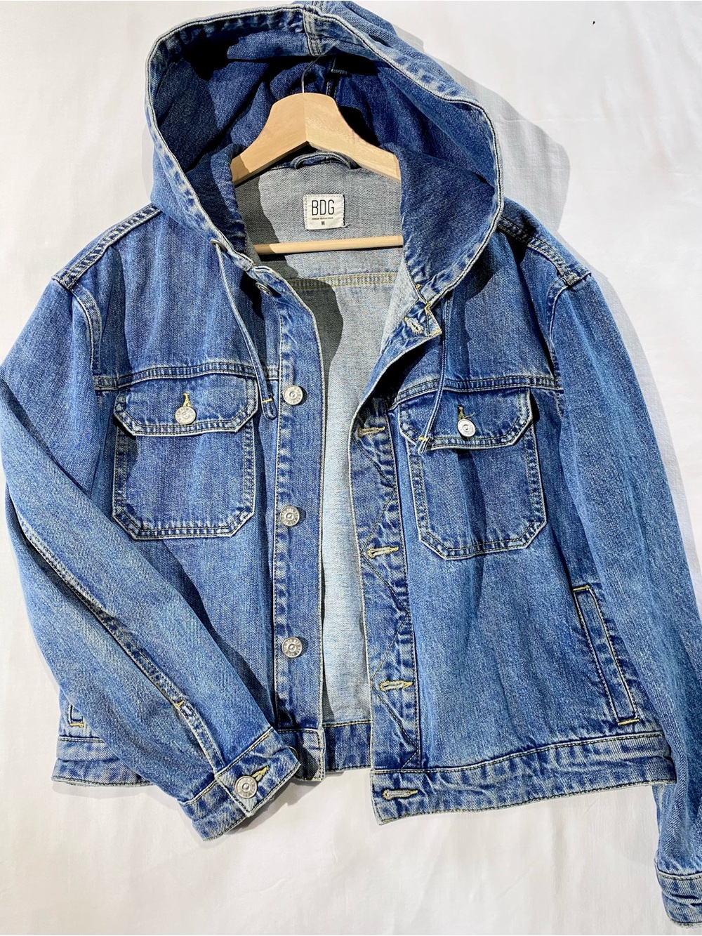 Urban Outfitters Hooded Denim Jacket